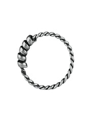 Designer Nose Ring in 92.5 Sterling Oxidized Silver
