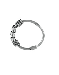 Designer Nose Ring in 92.5 Sterling Oxidized Silver