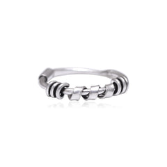 Designer Nose Ring in 92.5 Sterling Oxidized Silver