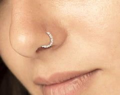 Designer Nose Ring in 92.5 Sterling Silver