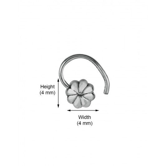 Chic Nose Pin in 92.5 Sterling Oxidized Silver