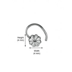 Chic Nose Pin in 92.5 Sterling Oxidized Silver