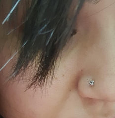 Combo of 92.5 Sterling Silver Flower and Knot Shape Nose Pin