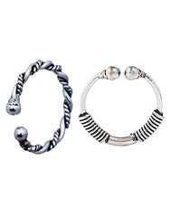 Combo of 92.5 Sterling Silver Clip On Nose Ring