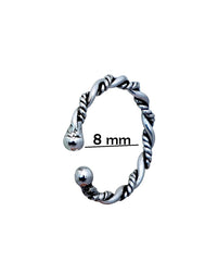 Combo of 92.5 Sterling Silver Clip On Nose Ring