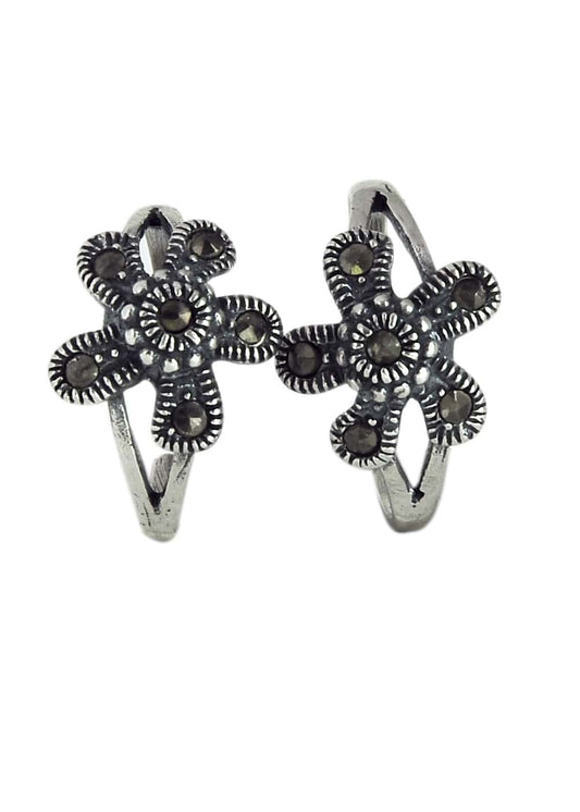 Pair of Marcasite Stones and pure 925 Sterling Silver Adjustable Toe Rings Bichiya