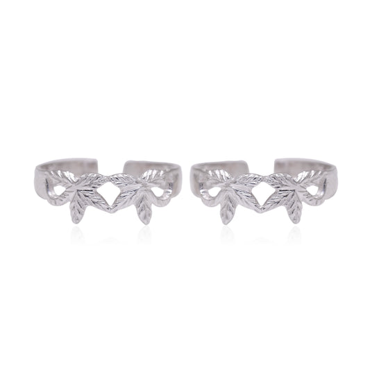 Fashionable pair of Toe Rings Bichiya in 925 Silver