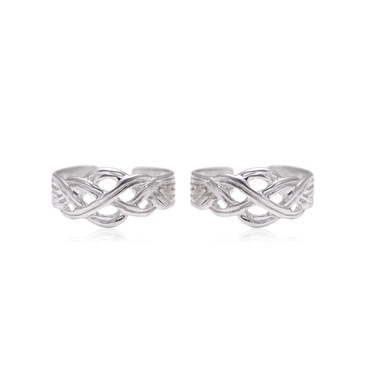 Beautiful pair of Toe Rings Bichiya pure 925 Sterling Silver