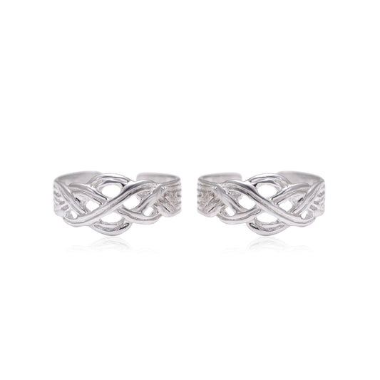 Beautiful pair of Toe Rings Bichiya pure 925 Sterling Silver