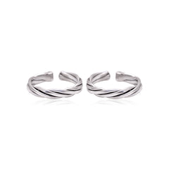 Pair of Fashionable Toe Rings Bichiya pure 925 Sterling Silver