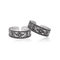 925 Sterling Silver Oxidized Toe Rings Bichiya