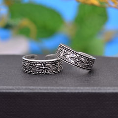 925 Sterling Silver Oxidized Toe Rings Bichiya