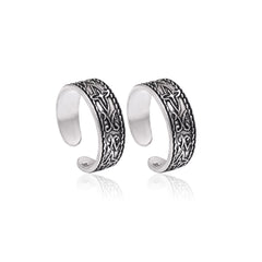 925 Sterling Silver Oxidized Toe Rings Bichiya