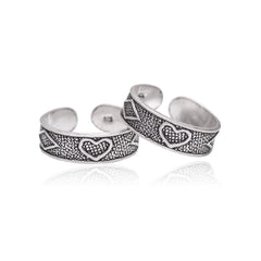 Pair of good looking Oxidized 925 Silver Toe Rings