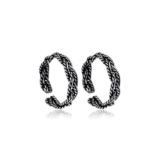 925 Sterling Silver Trendy pair of Toe Rings