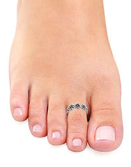 Pair of Trendy Adjustable Toe Rings in 925 Silver