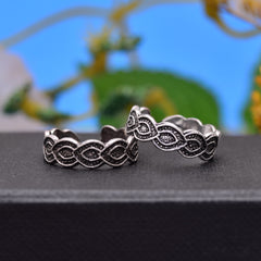Pair of Oxidized Toe Rings for Gifts