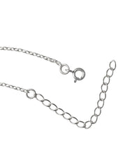 Oval Pendant and Earring Mangalsutra Set in Pure 925 Sterling Silver