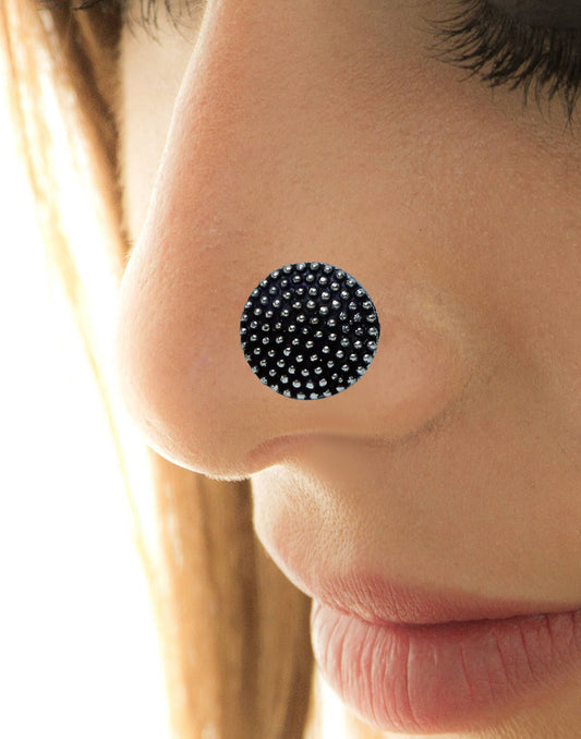 Designer and Tribal look Big Silver Alloy Nose Pin