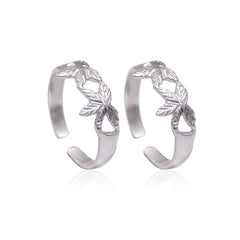 Fashionable pair of Toe Rings Bichiya in 925 Silver - Toe Rings