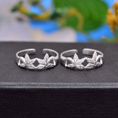 Fashionable pair of Toe Rings Bichiya in 925 Silver - Toe Rings