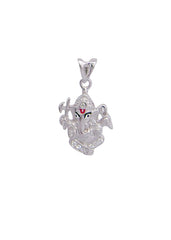 Ganpati 92.5 Sterling Silver Enamel Pendant with Cz - Pendants