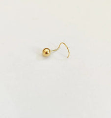 4 MM Gold Plated Nose Pin with wire base of 92.5 Silver