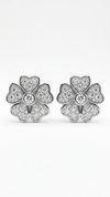 925 Sterling Silver Flower Shape Cz Studs