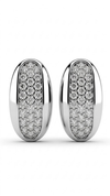 925 Sterling Silver Oval Shape Cubic Zircon Stud