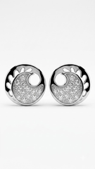 925 Sterling Silver Cute and Trendy Pair of Cubic Zircon Stud Earrings