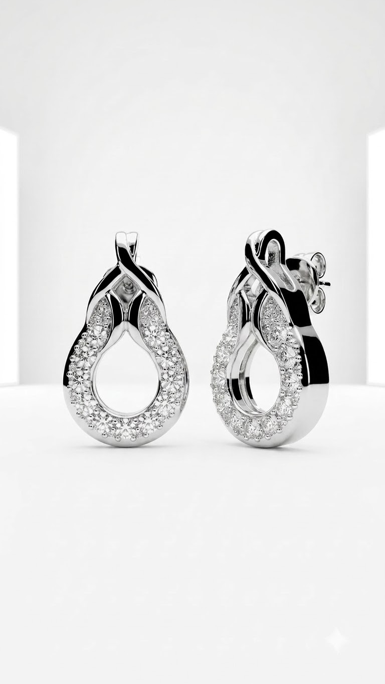 925 Sterling Silver Cute pair of Cubic Zircon Studs
