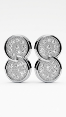 925 Sterling Silver Stylish Infinity Cubic Zircon Stud Earrings
