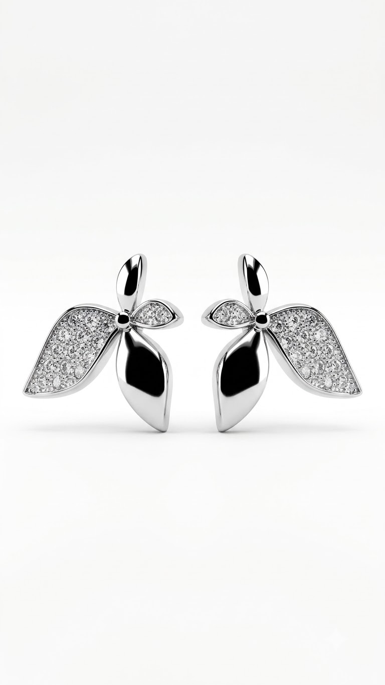 925 Sterling Silver Big And Trendy Cz Stud