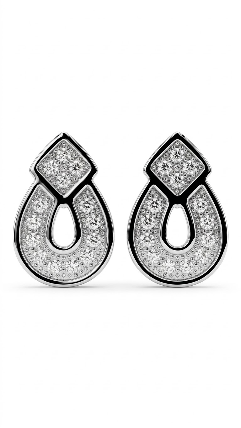 925 Sterling Silver Good Looking pair of Cubic Zircon Studs