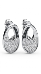 925 Sterling Silver beautiful pair of Cubic Zircon Studs