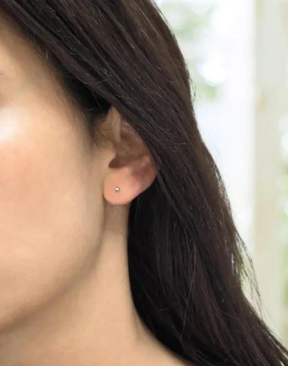 2 mm Gold Plated Piercing Ball 925 Silver Stud Earrings