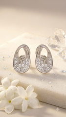 925 Sterling Silver beautiful pair of Cubic Zircon Studs