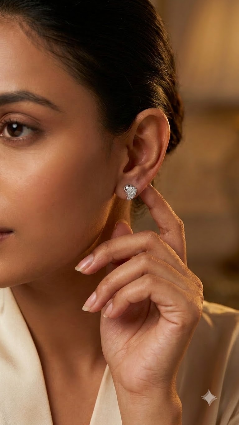 925 Sterling Silver Cute and Trendy Cz Studs