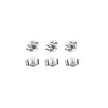 Butterfly Push Backs for Stud Earrings for Women in Sterling Silver - 3 Pairs
