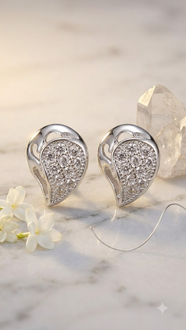 925 Sterling Silver Cute and Trendy Cz Studs