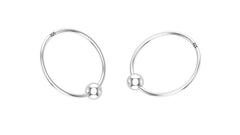 Pure 92.5 Sterling Silver Light weighted Hoop Earrings