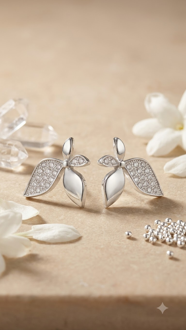925 Sterling Silver Big And Trendy Cz Stud
