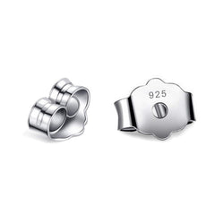 Butterfly Push Backs for Stud Earrings for Women in Sterling Silver - 3 Pairs