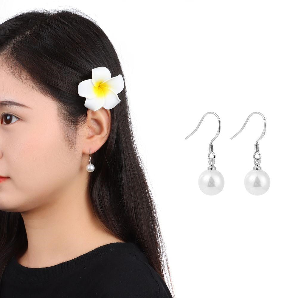 925 Sterling Silver Pair of Pearl Earrings