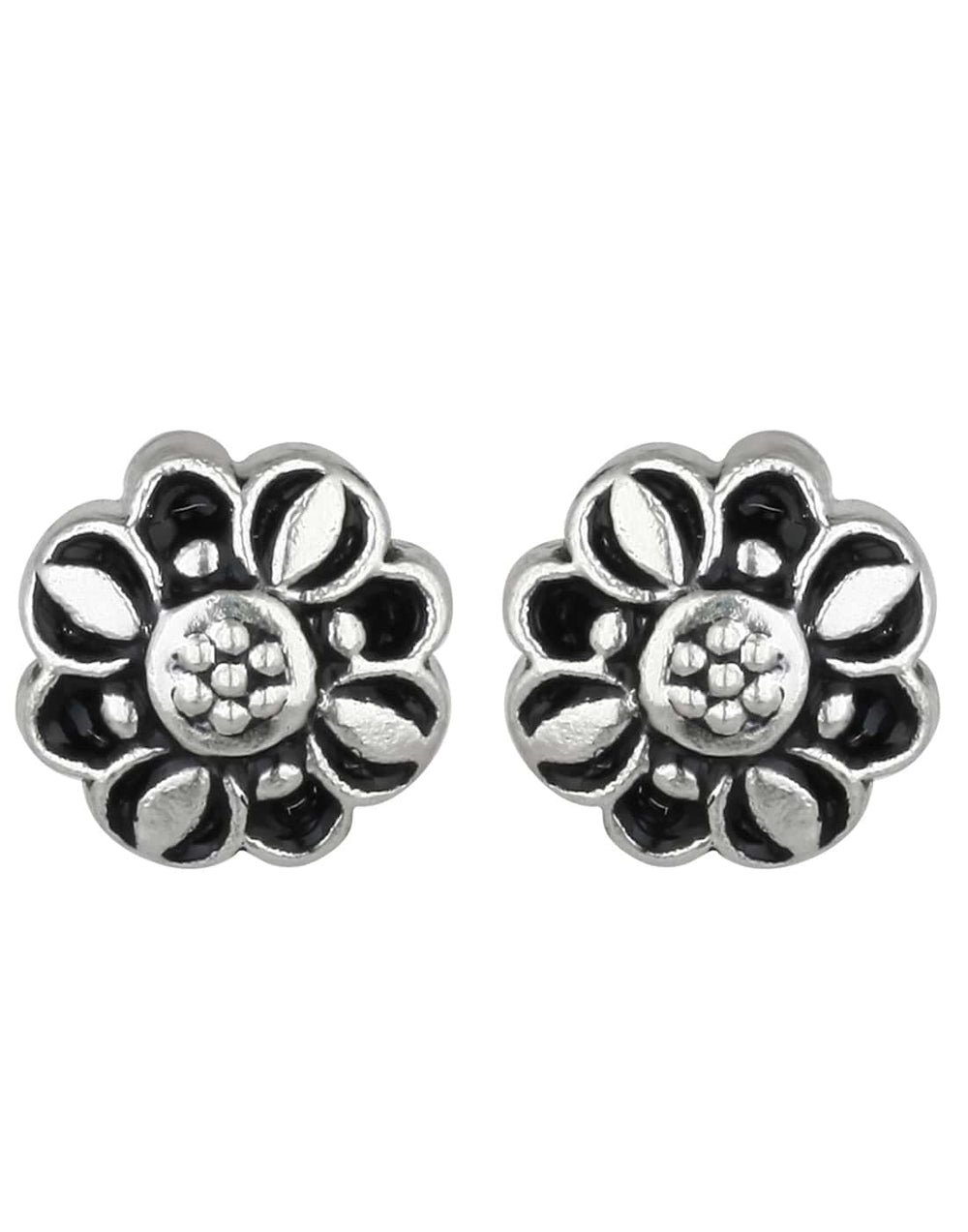 92.5 Silver and Unisexual Meena Work light weighted Studs - Studs
