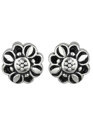 92.5 Silver and Unisexual Meena Work light weighted Studs - Studs