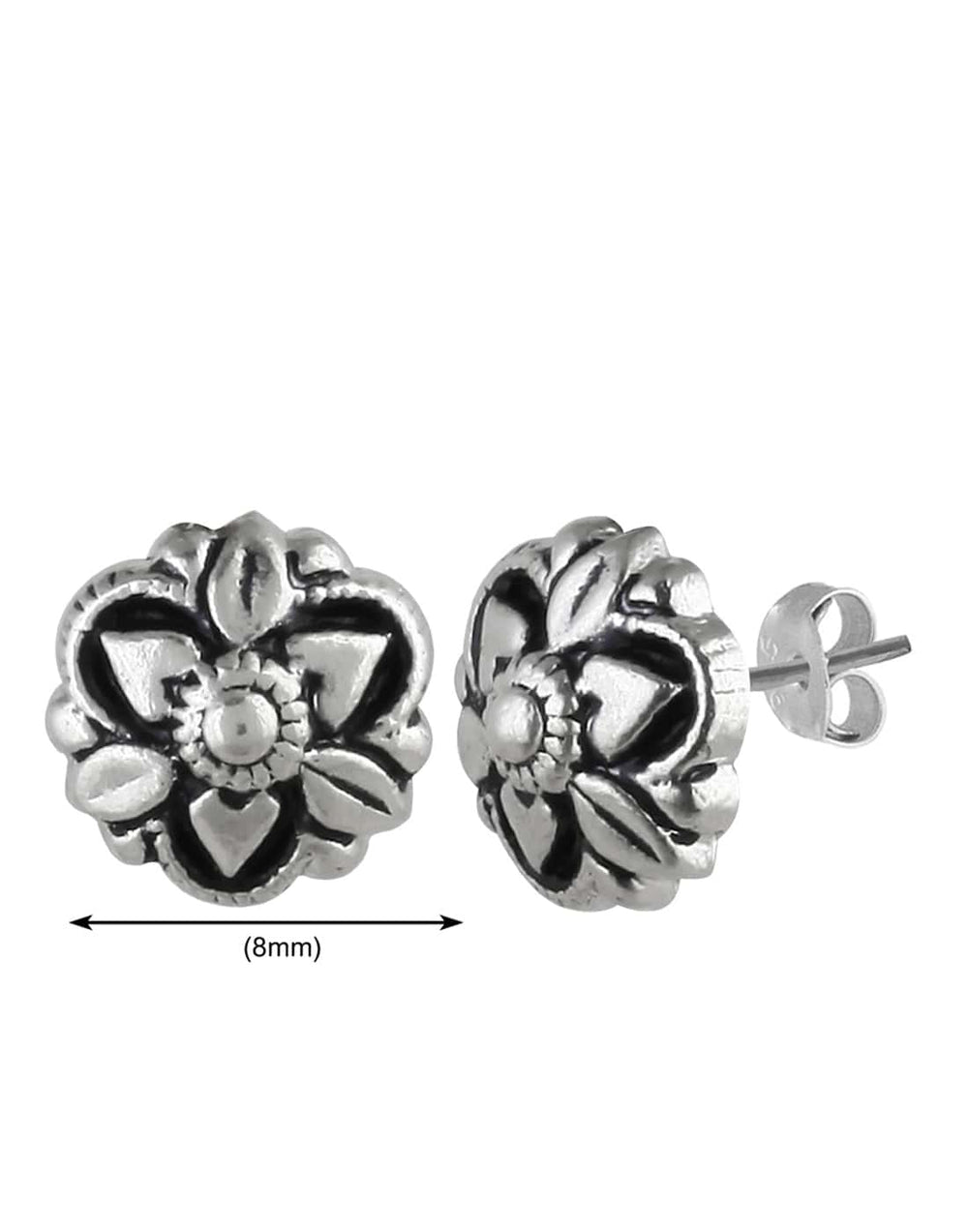92.5 Silver and Unisexual Meena Work light weighted Studs - Studs