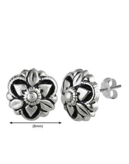 92.5 Silver and Unisexual Meena Work light weighted Studs - Studs