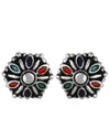 92.5 Silver and Unisexual Meena Work light weighted Studs