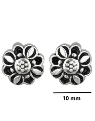 92.5 Silver and Unisexual Meena Work light weighted Studs - Studs